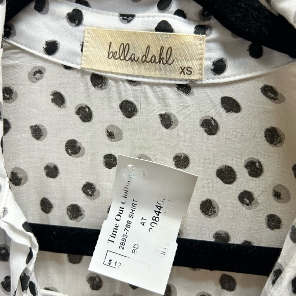 Bella Dahl Black and White Polka Dot Shirt - Picture 2 of 4